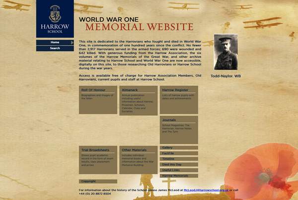  WORLD WAR ONE MEMORIAL WEBSITE